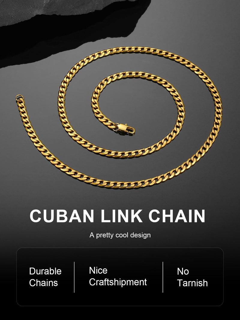 ChainsPro Silver and Gold Chains Men Golden Necklace 22inch Rapper Hip Hop Jewelry friend Father Husband Gift - Image 4